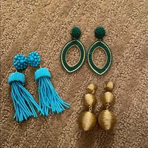 3 pairs of bead earrings